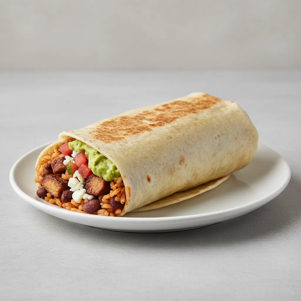 Pollo Asado Burrito - Guacamole