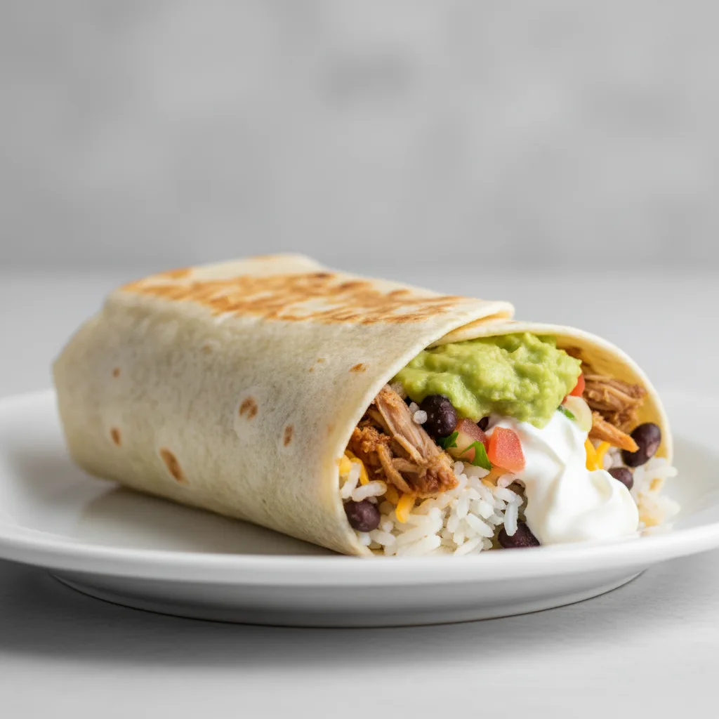 Carnitas Burrito - GF Tortilla, Guacamole, Sour Cream