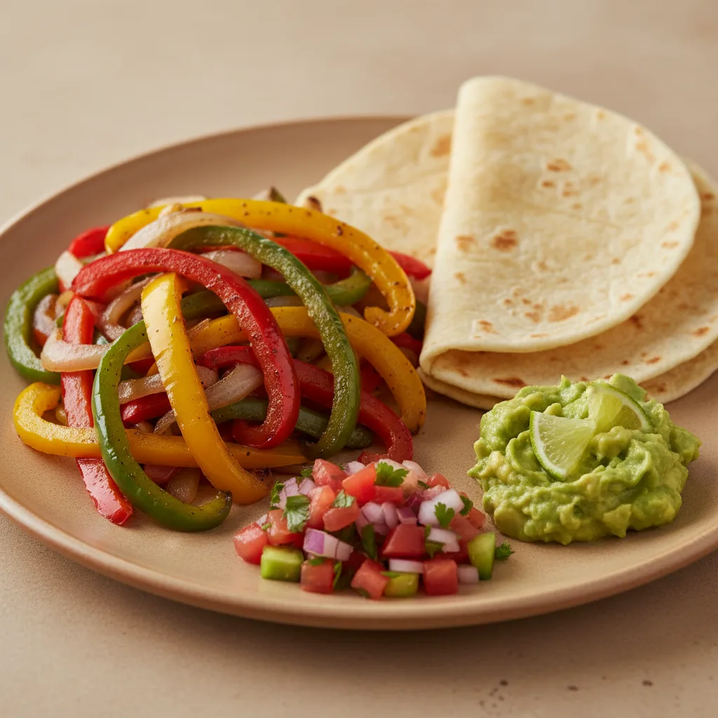 Vegetable Fajitas with Flour Tortilla