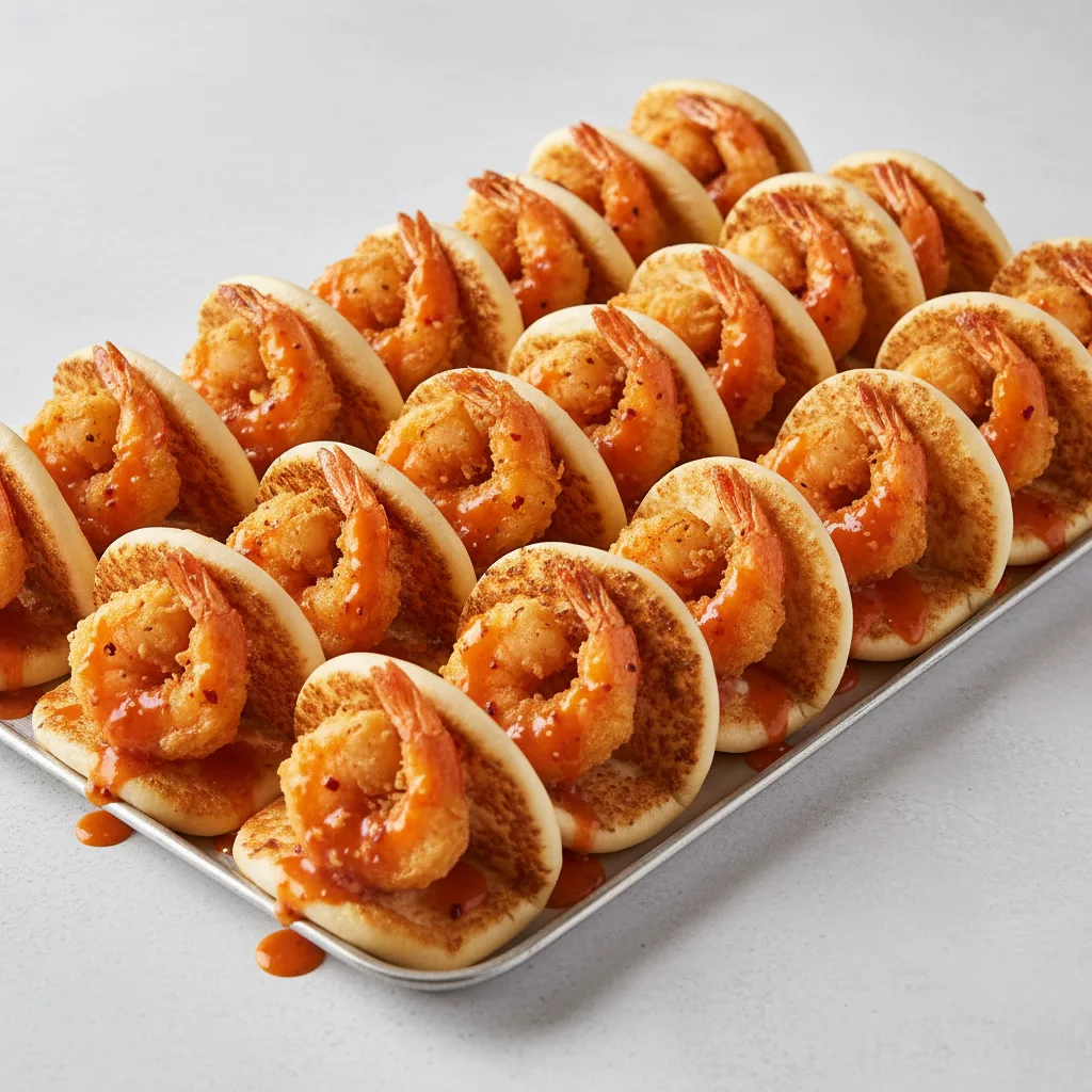 Bao Bun Crispy Tempura Shrimp With Firecracker Sauce (full Tray) Bao Bun Crispy Tempura Shrimp With Firecracker Sauce (full Tray)