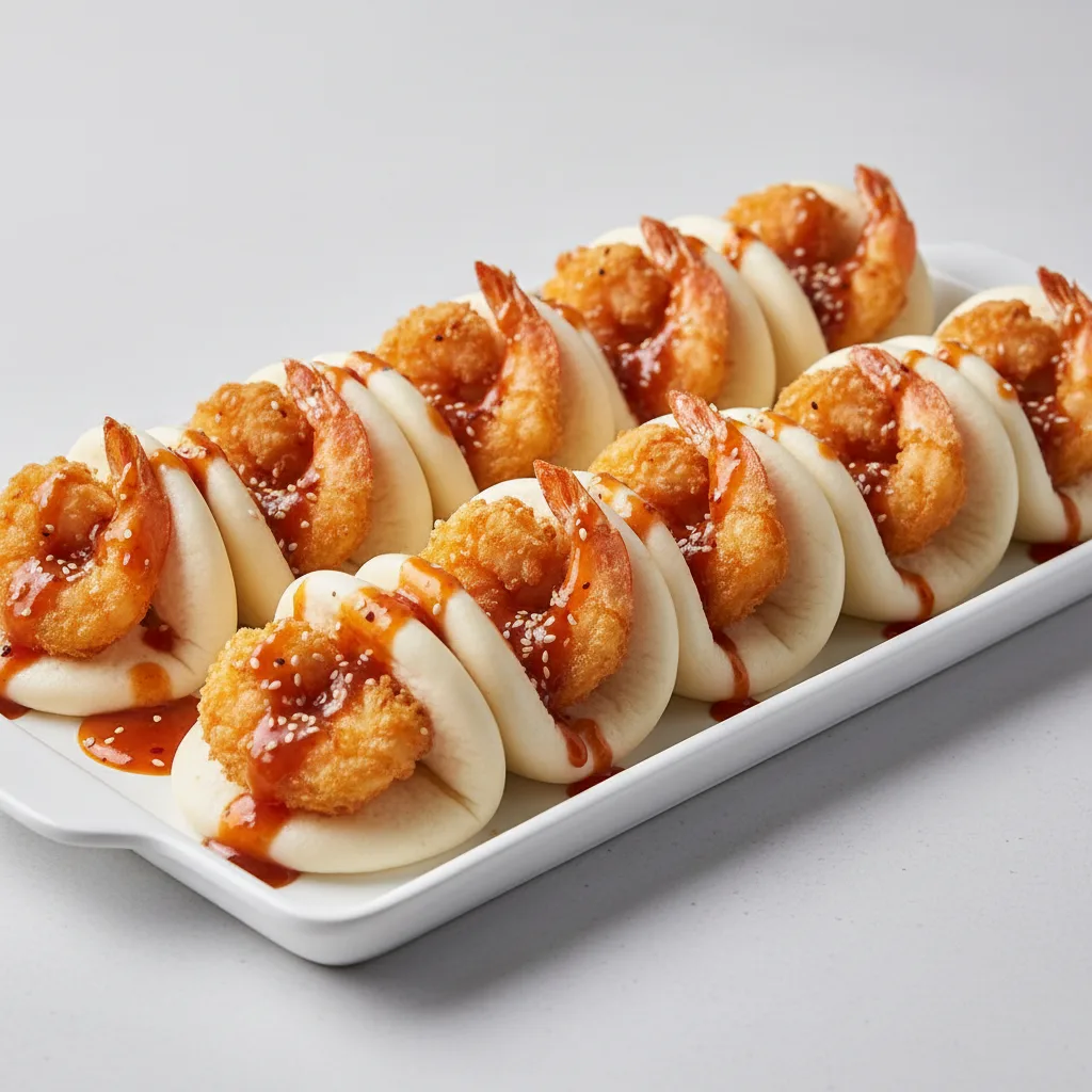 Bao Bun Crispy Tempura Shrimp With Korean Spice Sauce (full Tray) Bao Bun Crispy Tempura Shrimp With Korean Spice Sauce (full Tray)