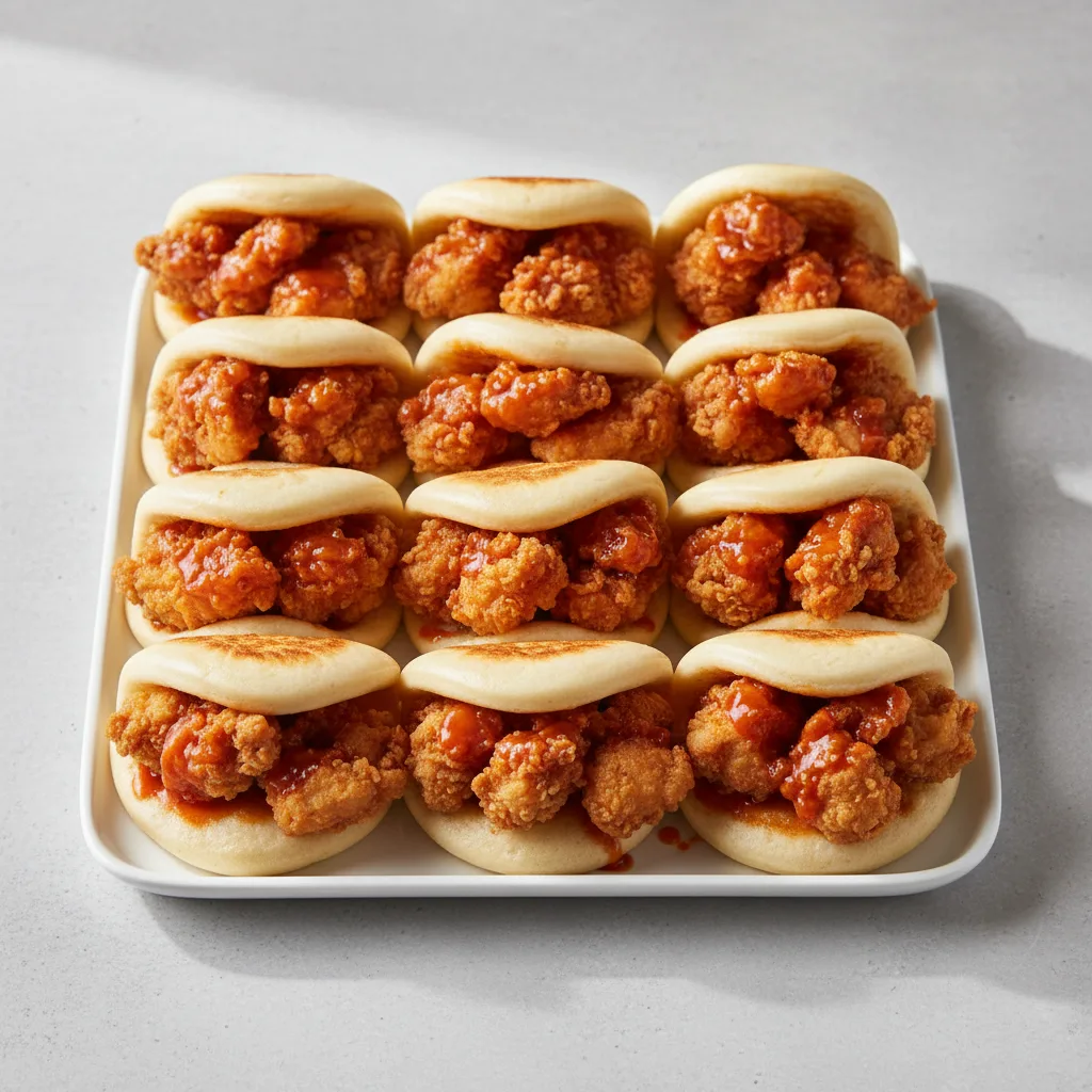 Bao Bun Crispy Tempura Chicken With Korean Spice Sauce (10pc) Bao Bun Crispy Tempura Chicken With Korean Spice Sauce (10pc)