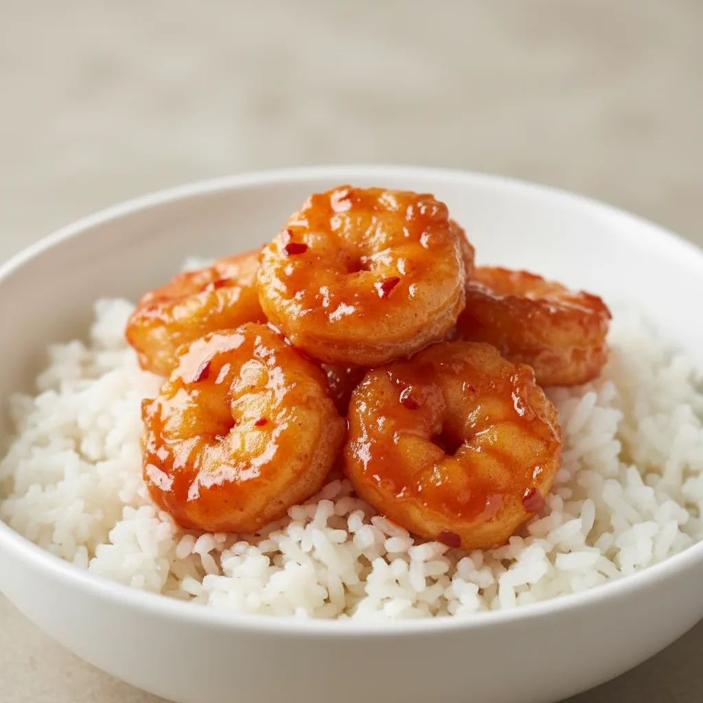 Firecracker Bowl — Jasmine Rice with Crispy Tempura Shrimp Firecracker Bowl — Jasmine Rice with Crispy Tempura Shrimp