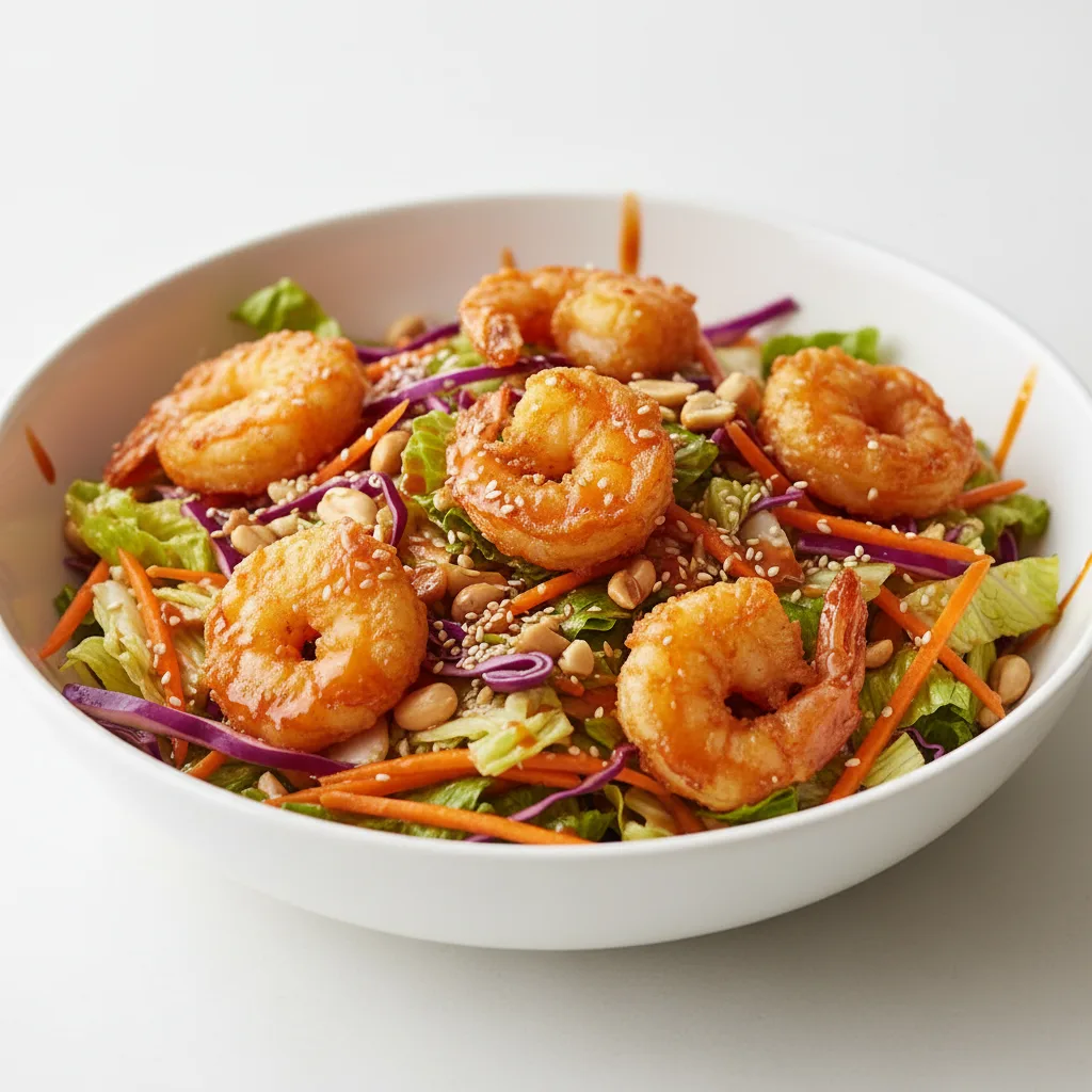 Korean Spice Bowl — Chopped Salad with Crispy Tempura Shrimp Korean Spice Bowl — Chopped Salad with Crispy Tempura Shrimp