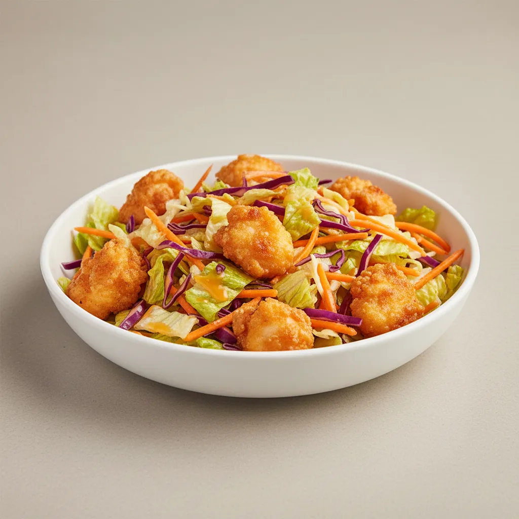 Orange Ginger Bowl — Chopped Salad with Crispy Tempura Chicken Orange Ginger Bowl — Chopped Salad with Crispy Tempura Chicken