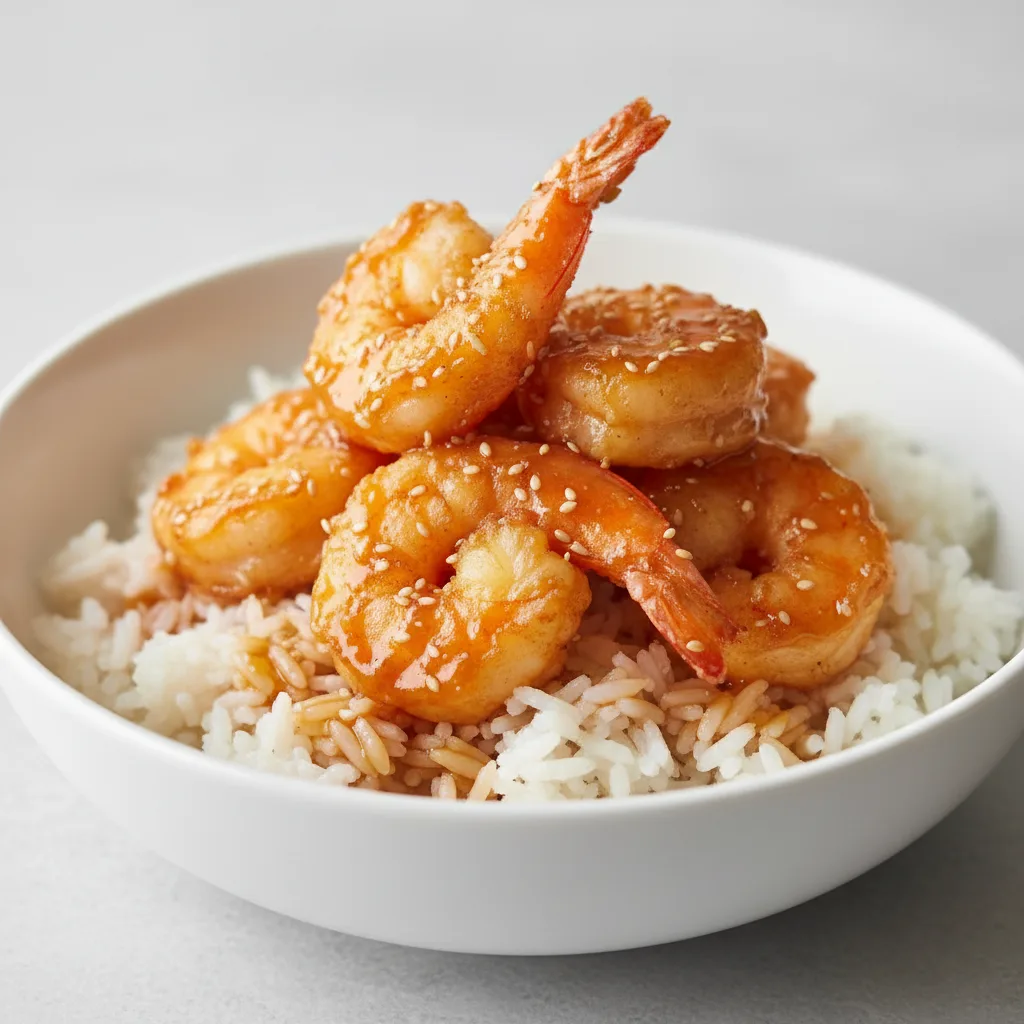 Orange Ginger Bowl — Jasmine Rice with Crispy Tempura Shrimp Orange Ginger Bowl — Jasmine Rice with Crispy Tempura Shrimp