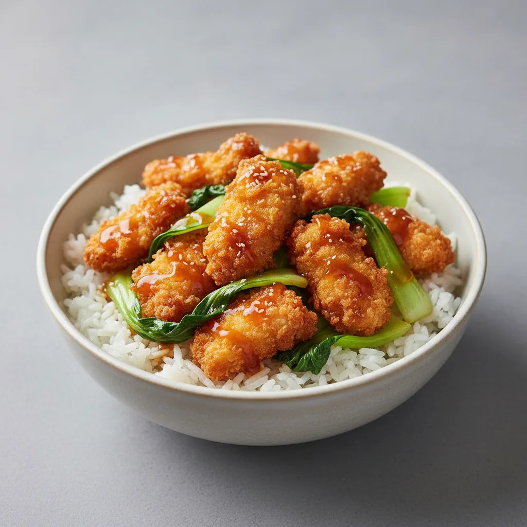 Teriyaki Bowl — Jasmine Rice / Tempura Plant-based Chicken Teriyaki Bowl — Jasmine Rice / Tempura Plant-based Chicken