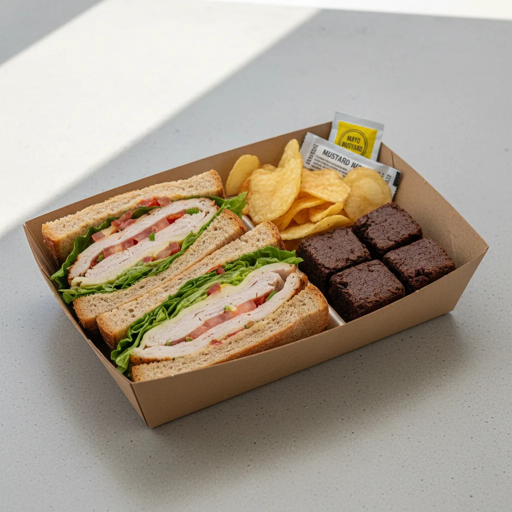 Turkey Sandwich Boxed Lunch - Pepper Jack Cheese Turkey Sandwich Boxed Lunch - Pepper Jack Cheese