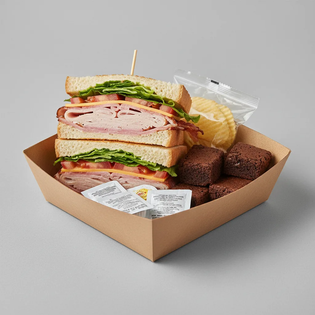 Club Sandwich Boxed Lunch - American Cheese Club Sandwich Boxed Lunch - American Cheese