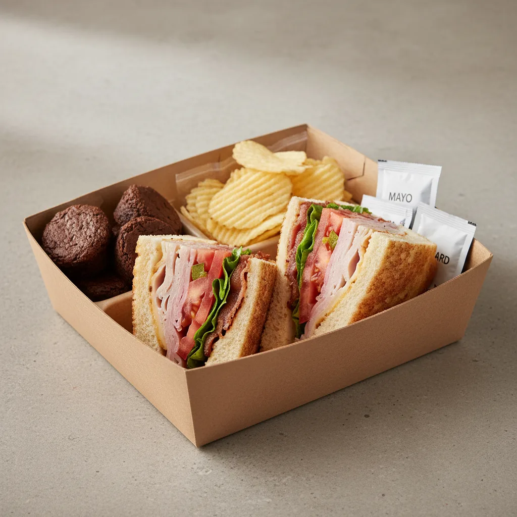 Club Sandwich Boxed Lunch - Pepper Jack Cheese Club Sandwich Boxed Lunch - Pepper Jack Cheese