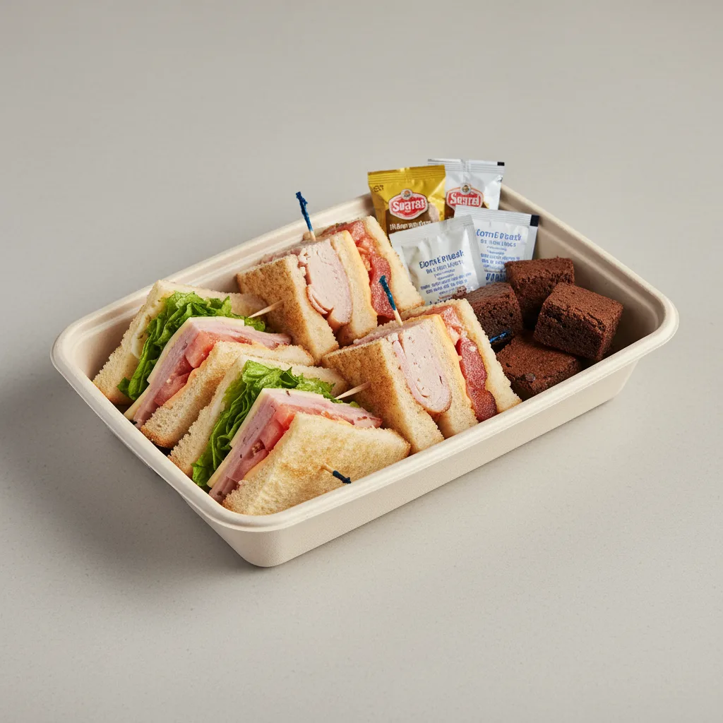 Club Sandwich Boxed Lunch - Swiss Cheese Club Sandwich Boxed Lunch - Swiss Cheese