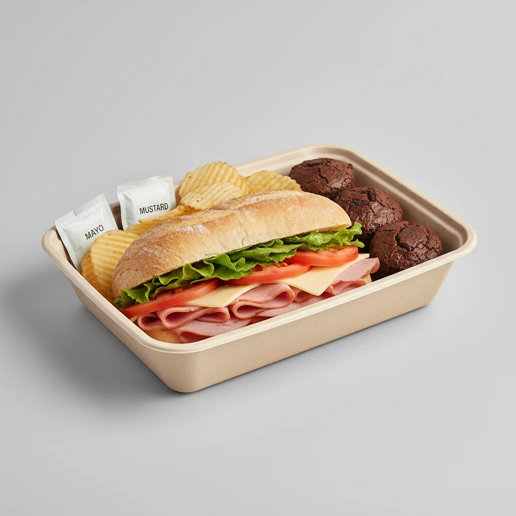 Ham Sandwich Boxed Lunch - American Cheese Ham Sandwich Boxed Lunch - American Cheese