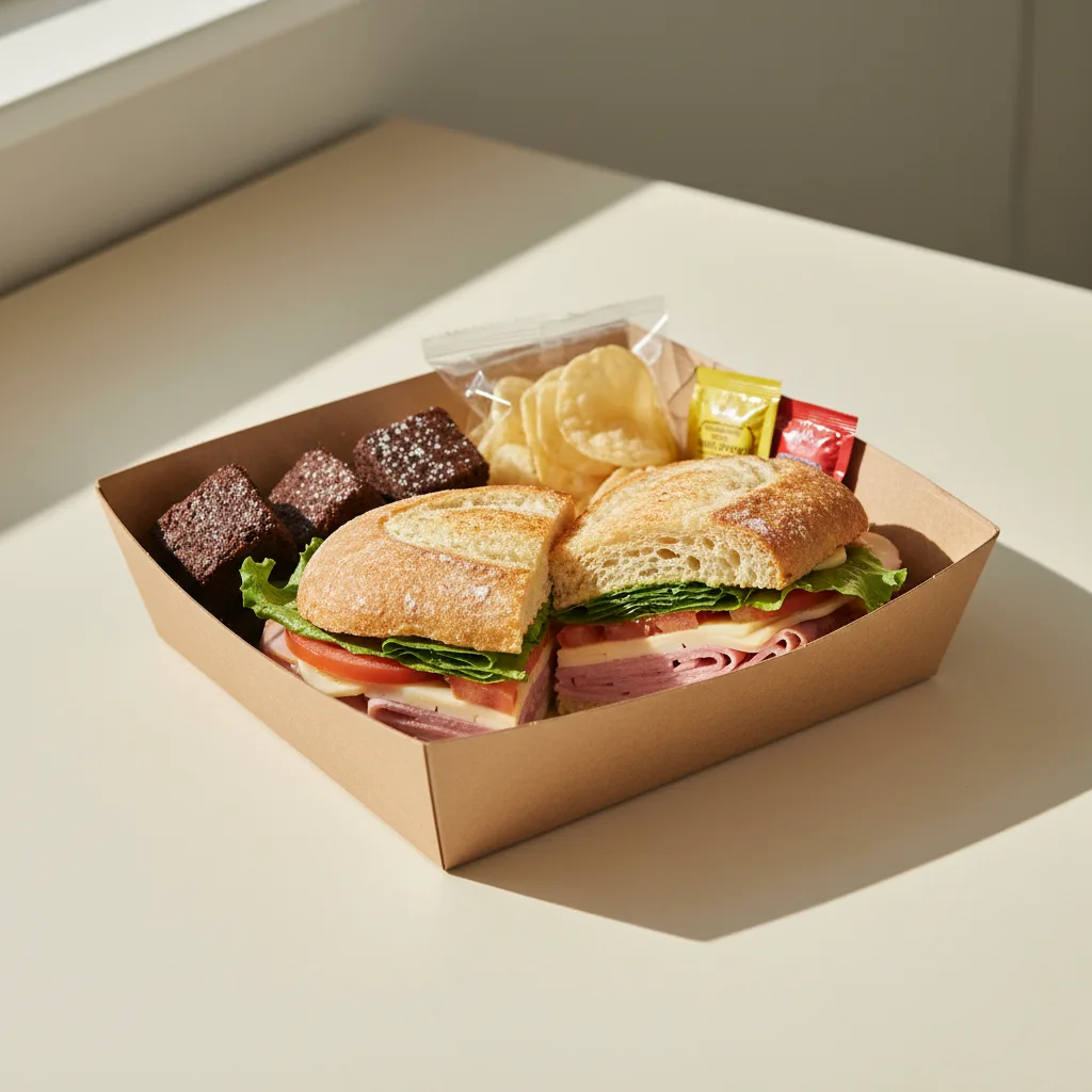 Ham Sandwich Boxed Lunch - Provolone Cheese Ham Sandwich Boxed Lunch - Provolone Cheese