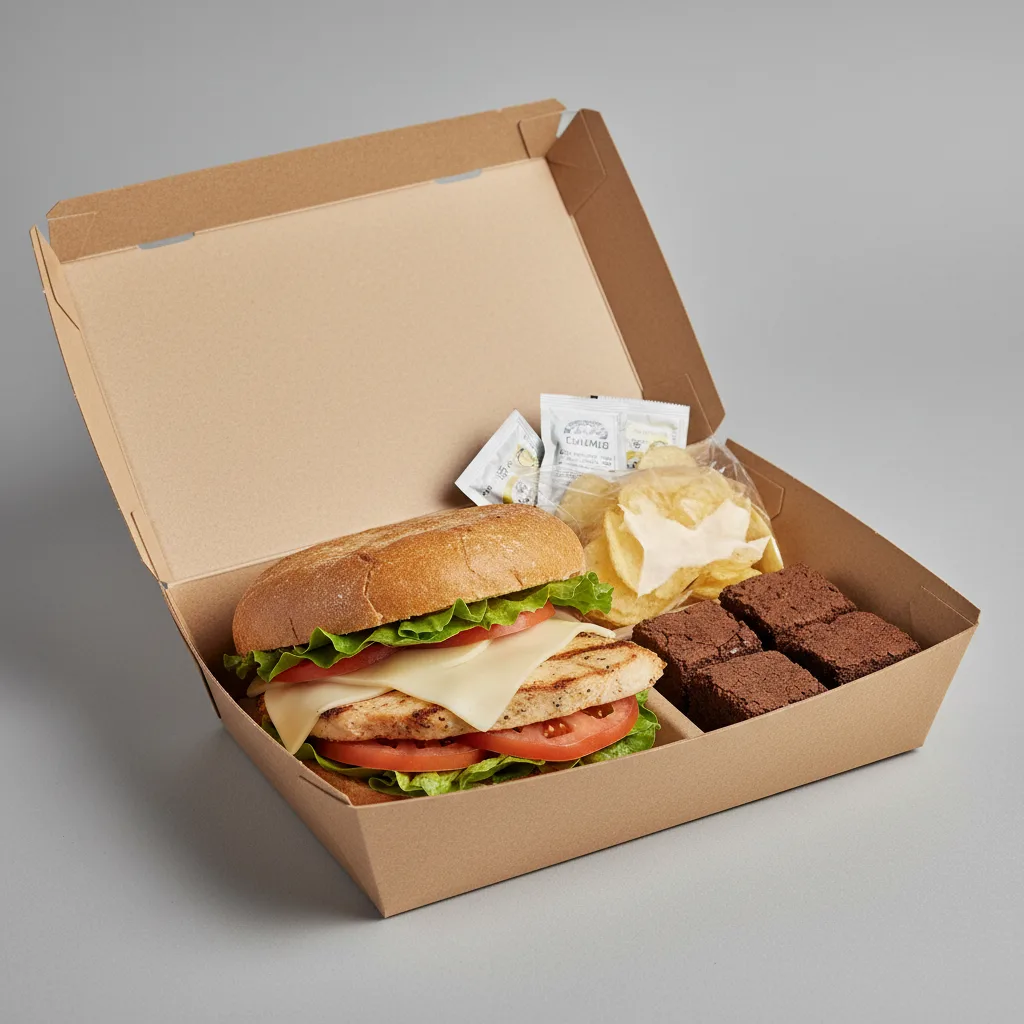 Chicken Sandwich Boxed Lunch - Swiss Cheese Chicken Sandwich Boxed Lunch - Swiss Cheese