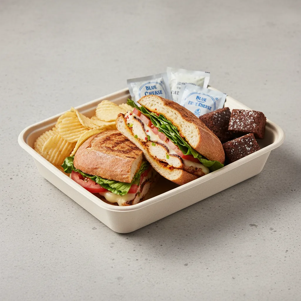 Buffalo Chicken Sandwich Boxed Lunch - Pepper Jack Cheese Buffalo Chicken Sandwich Boxed Lunch - Pepper Jack Cheese