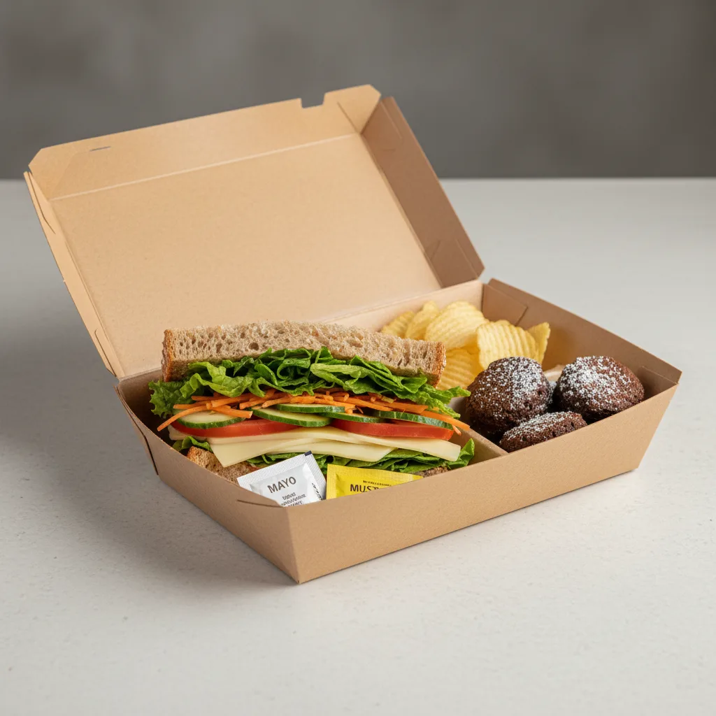 Veggie Sandwich Boxed Lunch - Swiss Cheese Veggie Sandwich Boxed Lunch - Swiss Cheese