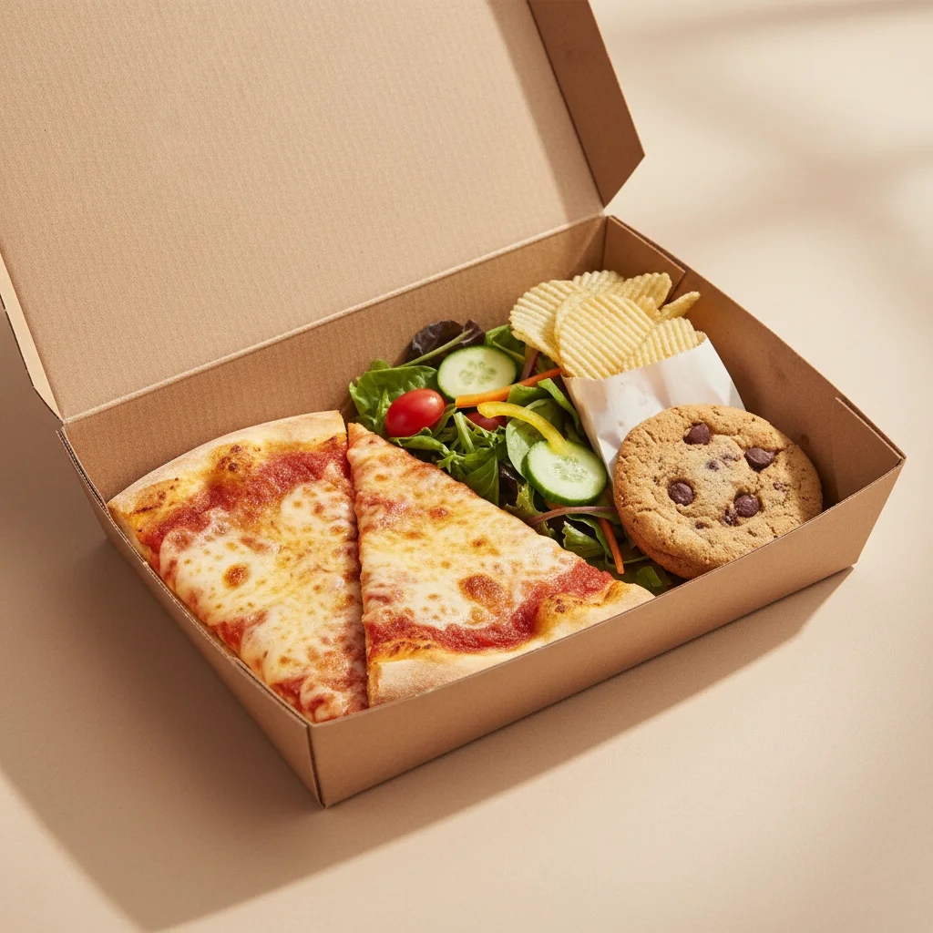 Cheese Pizza Boxed Lunch - Garden Salad Cheese Pizza Boxed Lunch - Garden Salad