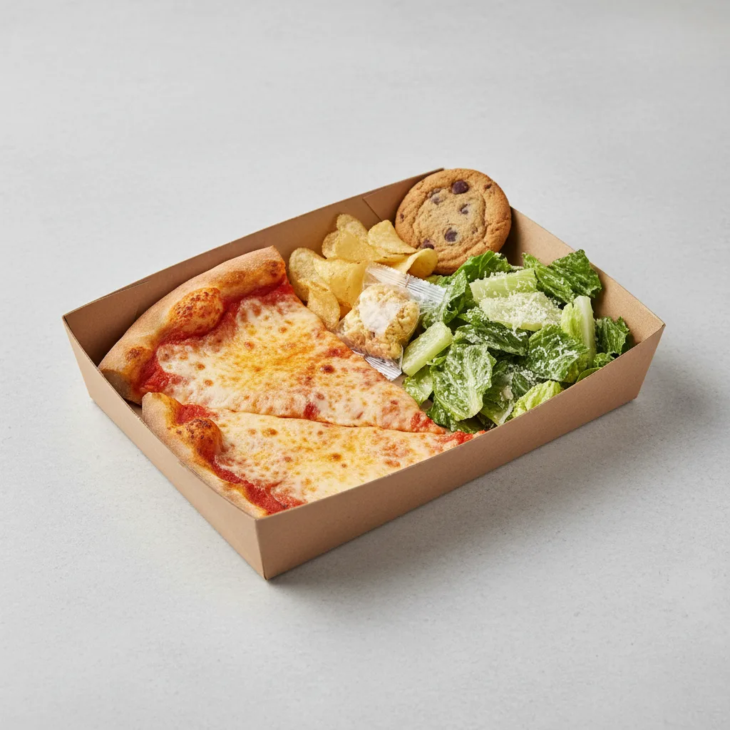 Cheese Pizza Boxed Lunch - Caesar Salad Cheese Pizza Boxed Lunch - Caesar Salad