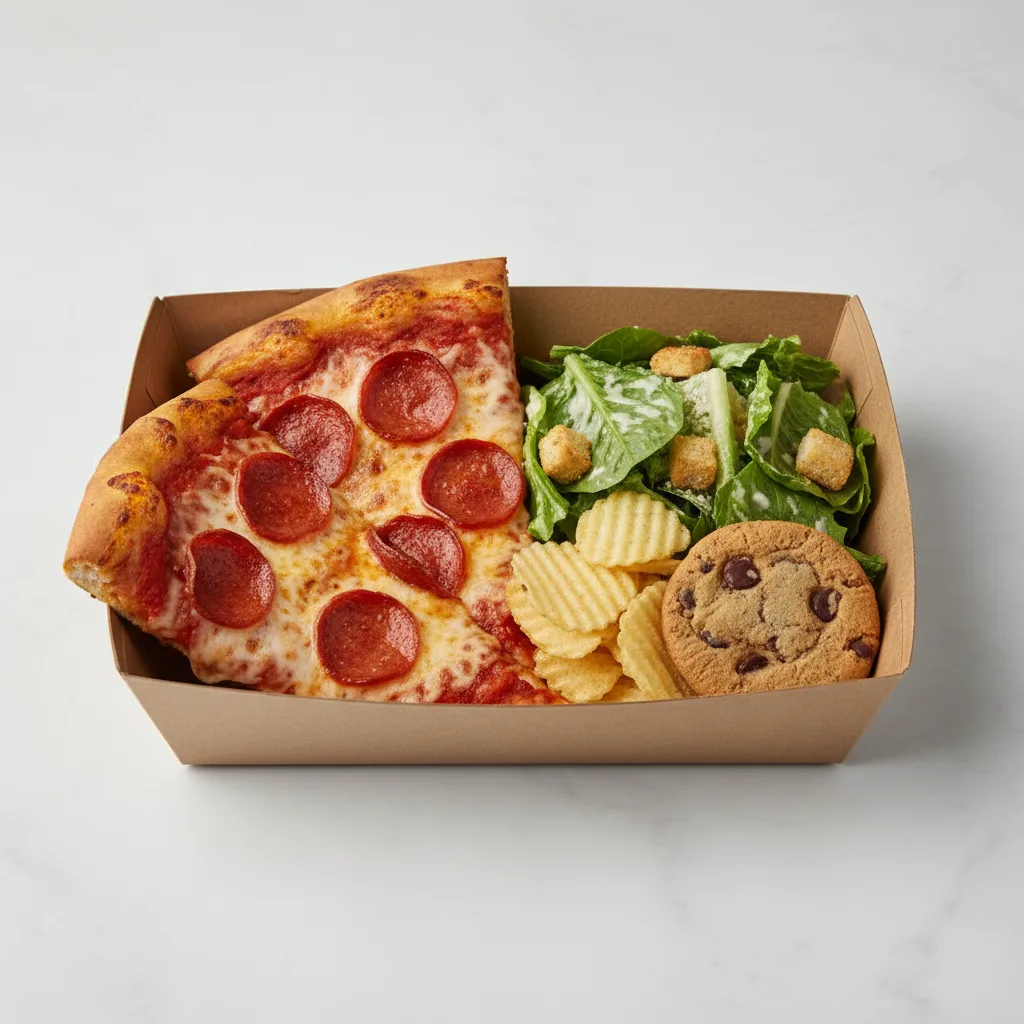 Pepperoni Pizza Boxed Lunch - Caesar Salad Pepperoni Pizza Boxed Lunch - Caesar Salad