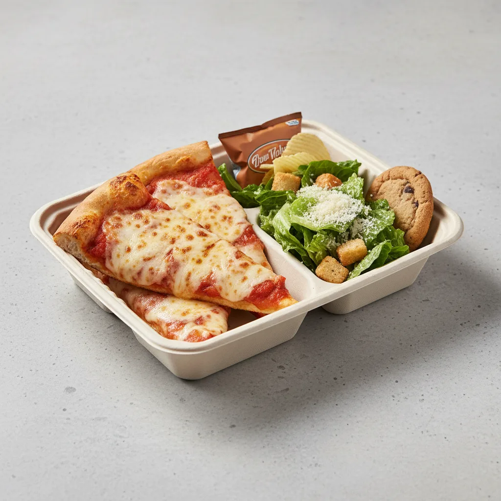 Chicken Pizza Boxed Lunch - Caesar Salad Chicken Pizza Boxed Lunch - Caesar Salad