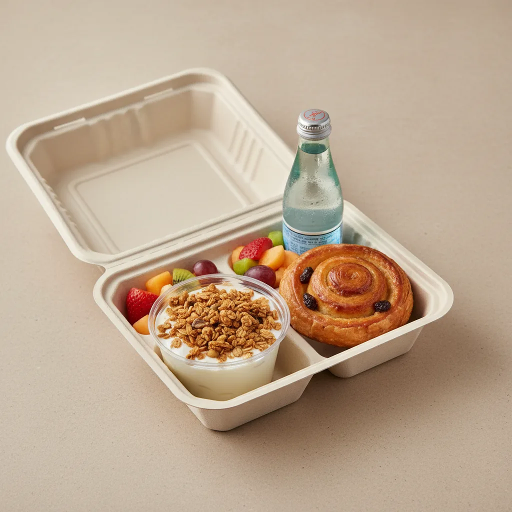 The Breakfast Box — Eli's Granola with Yogurt, Raisin Danish, Sparkling Water