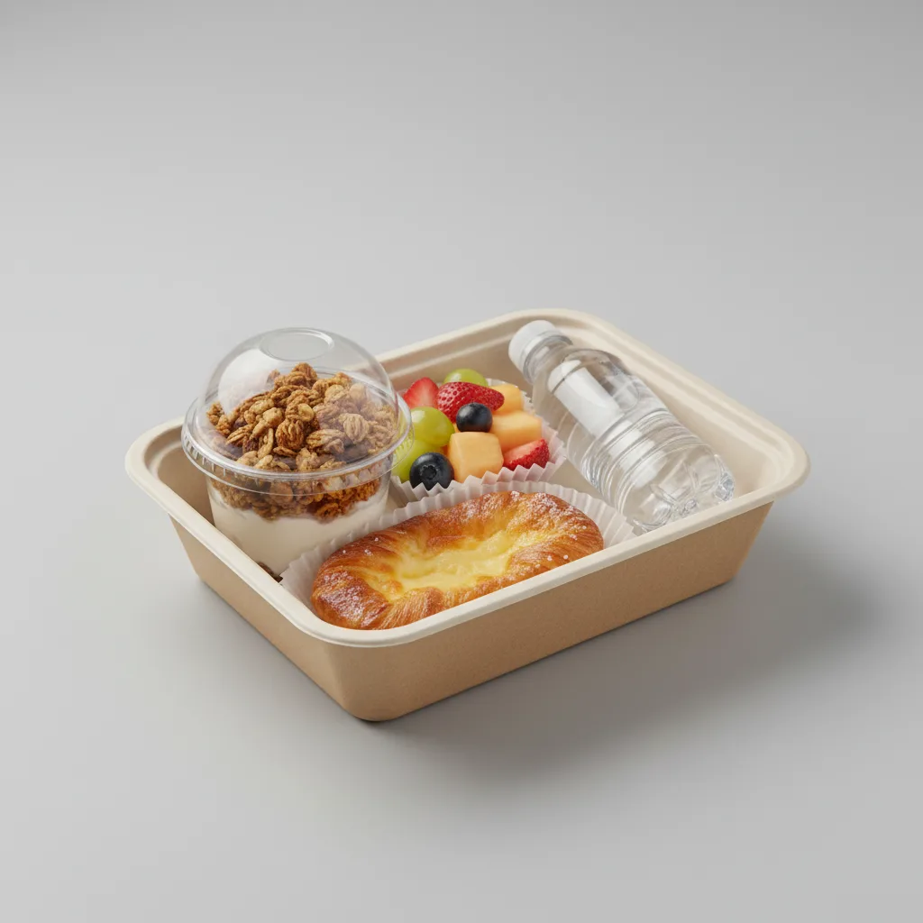 The Breakfast Box — Eli's Granola with Yogurt, Cheese Danish, Flat Water