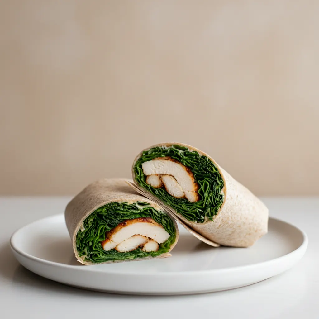 Tokyo Supergreens with Oven Roasted Chicken Wrap