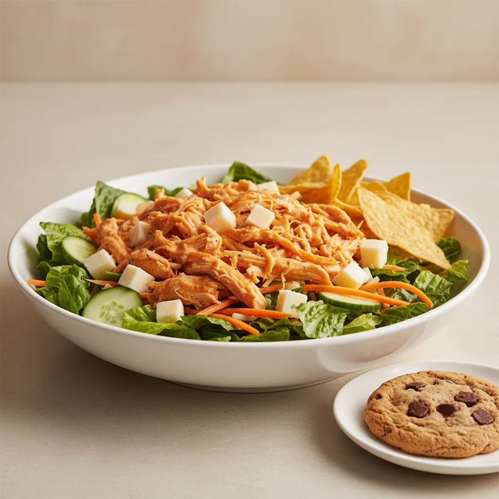 Buffalo Chicken Salad with Chips and Cookie