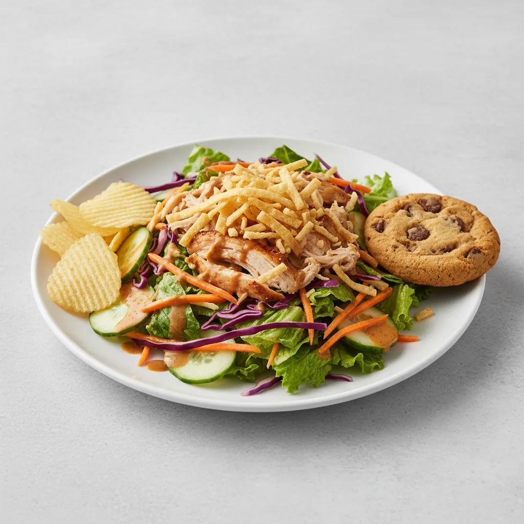 Thai Chicken Crunch Salad with Chips and Cookie