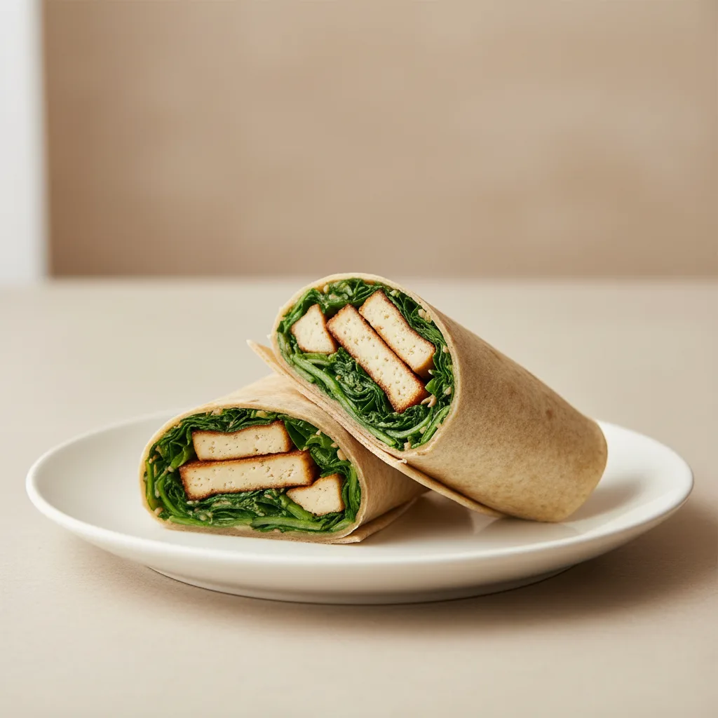 Tokyo Supergreens with Organic Sesame Tofu Wrap Tokyo Supergreens with Organic Sesame Tofu Wrap