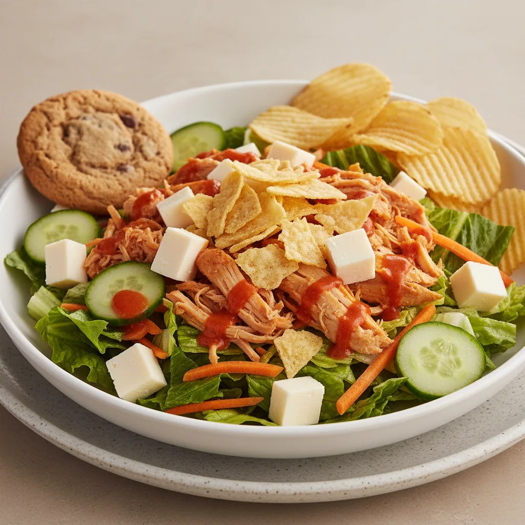 Buffalo Chicken Salad with Chips and Cookie Buffalo Chicken Salad with Chips and Cookie