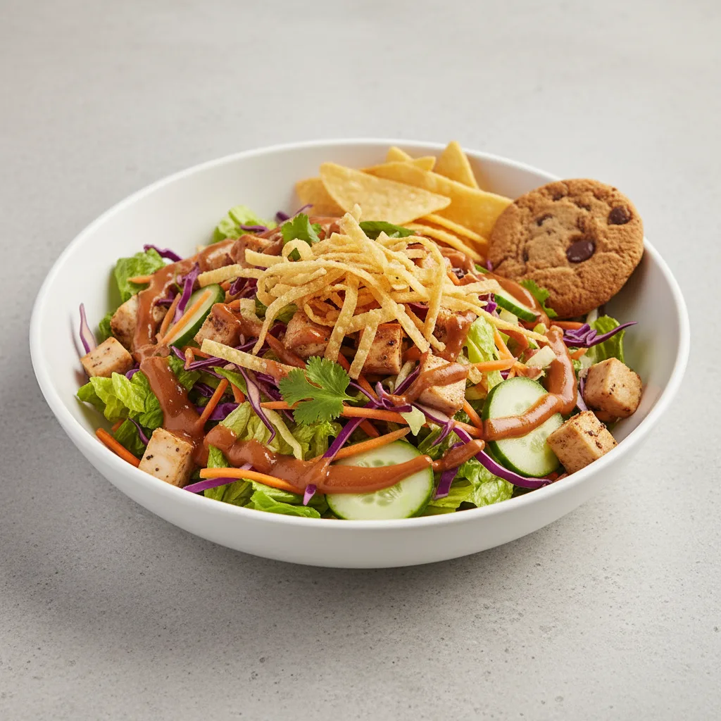 Thai Chicken Crunch Salad with Chips and Cookie Thai Chicken Crunch Salad with Chips and Cookie
