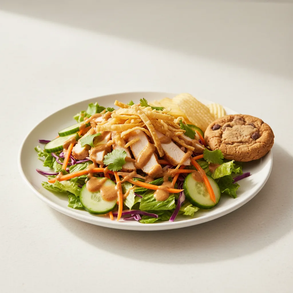 Thai Chicken Crunch Salad with Chips and Cookie Thai Chicken Crunch Salad with Chips and Cookie