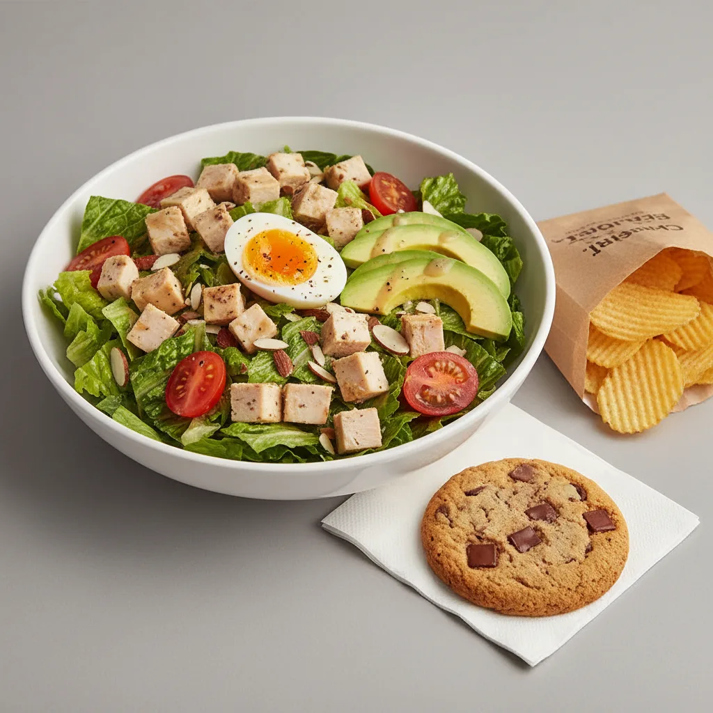 California Cobb Salad with Chips and Cookie California Cobb Salad with Chips and Cookie