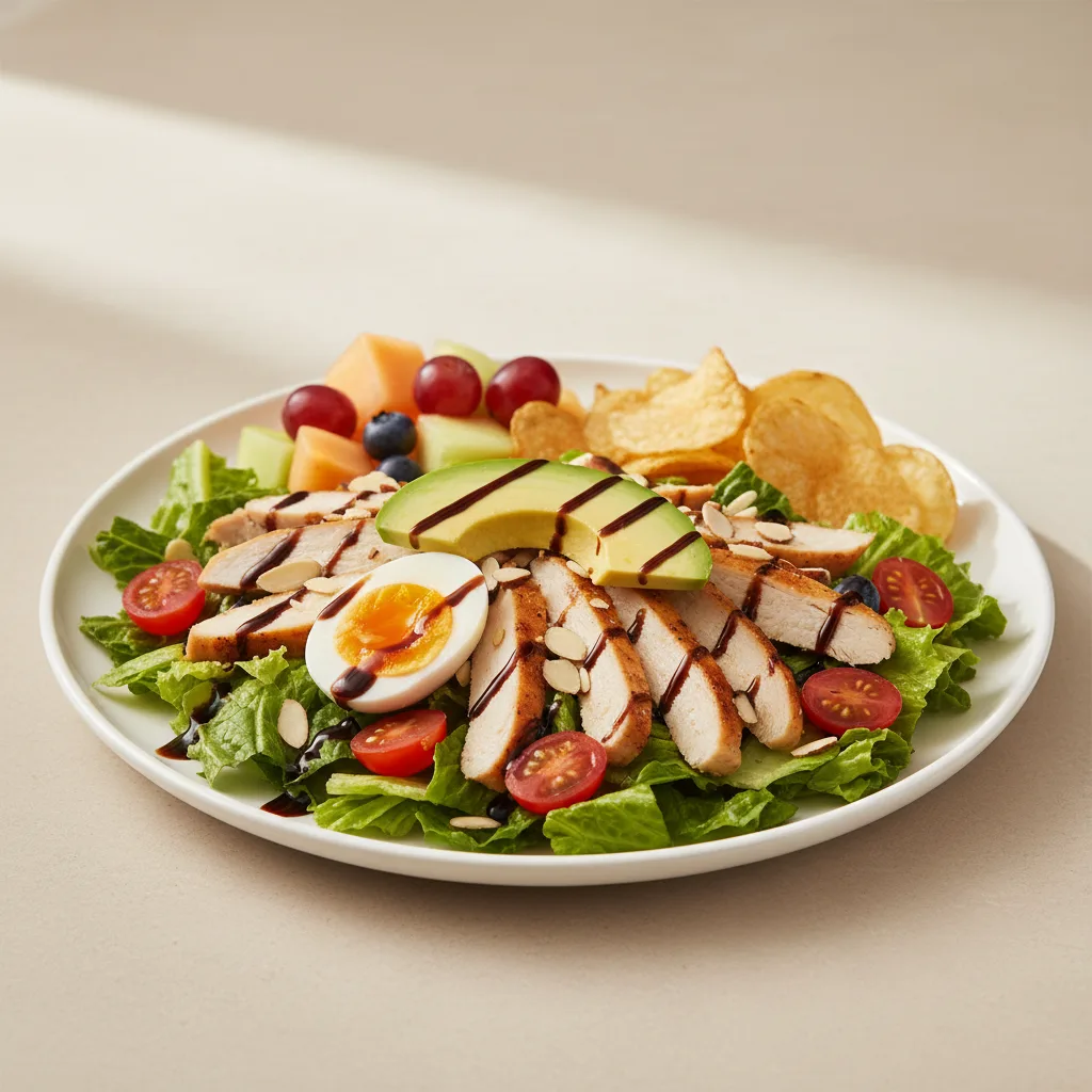California Cobb Salad with Chips and Fruit California Cobb Salad with Chips and Fruit