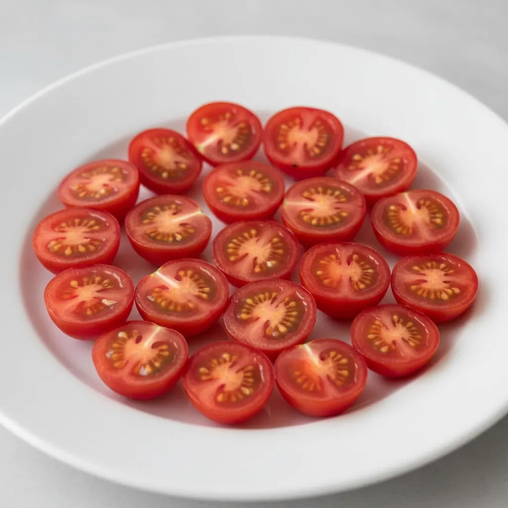 Sliced Grape Tomatoes Sliced Grape Tomatoes