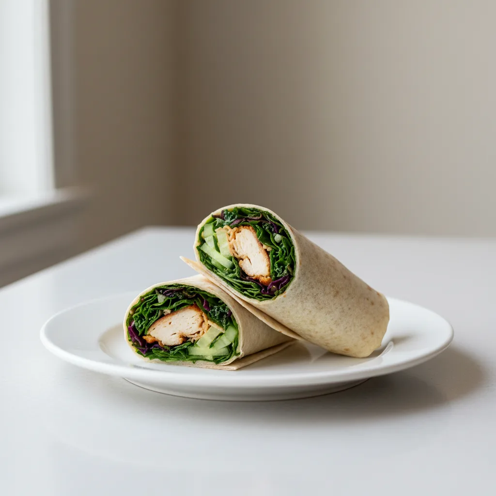Tokyo Supergreens with Oven Roasted Chicken Wrap Tokyo Supergreens with Oven Roasted Chicken Wrap