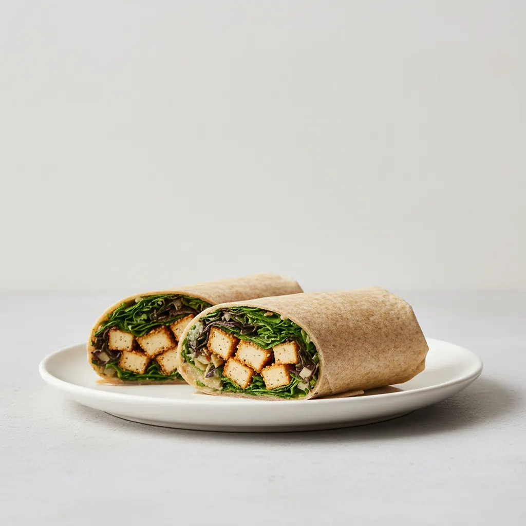 Tokyo Supergreens with Organic Sesame Tofu Wrap Tokyo Supergreens with Organic Sesame Tofu Wrap
