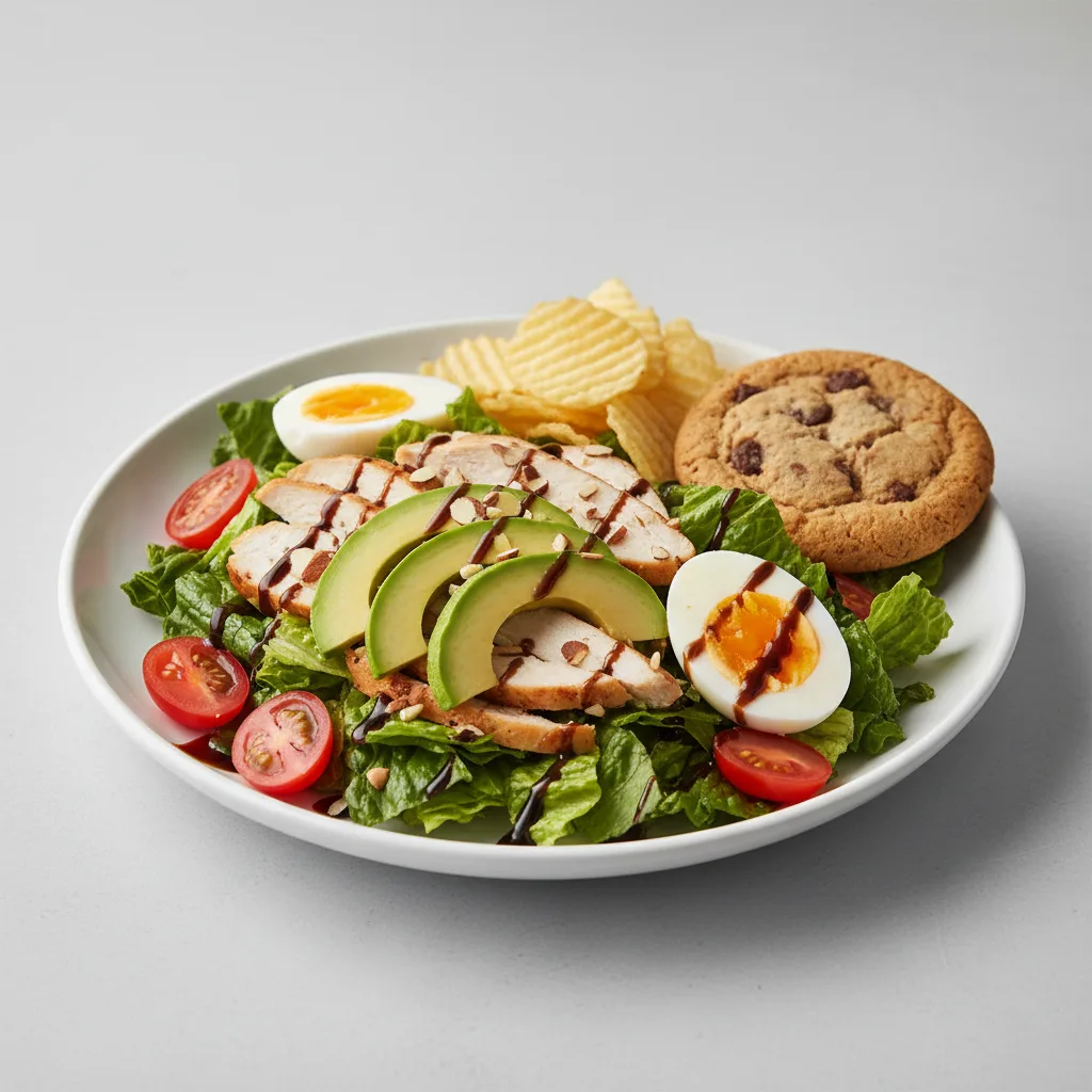 California Cobb Salad with Chips and Cookie California Cobb Salad with Chips and Cookie