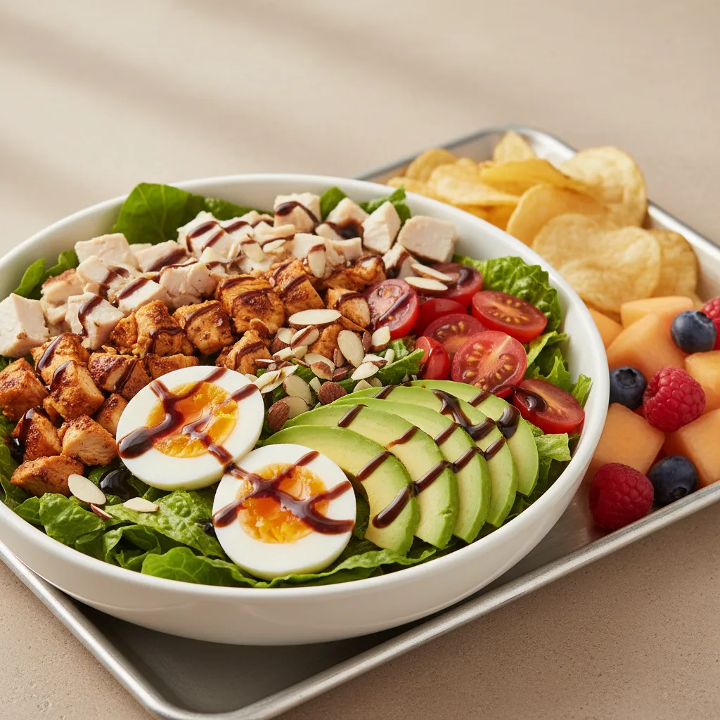 California Cobb Salad with Chips and Fruit California Cobb Salad with Chips and Fruit