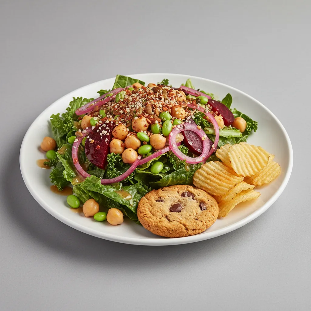 Plant Power Salad with Chips and Cookie Plant Power Salad with Chips and Cookie