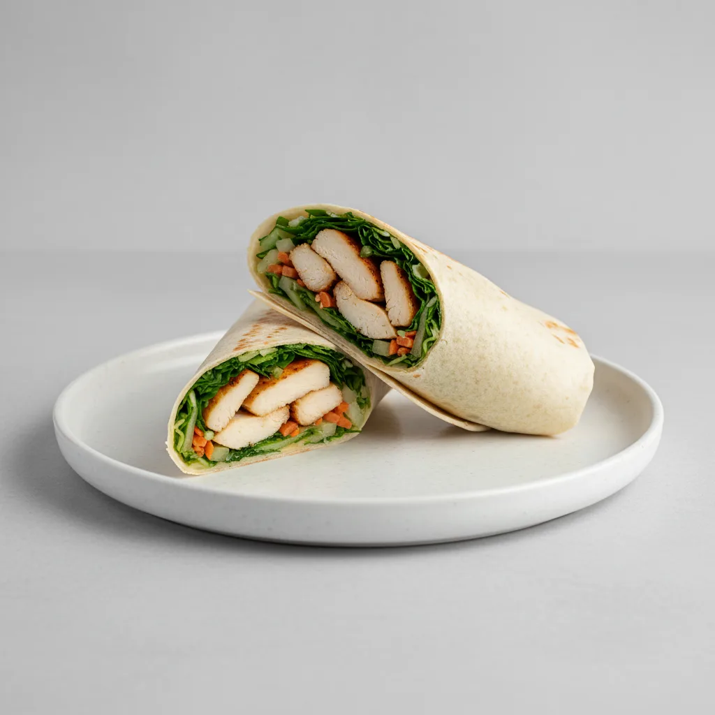 Tokyo Supergreens with Oven Roasted Chicken Wrap Tokyo Supergreens with Oven Roasted Chicken Wrap