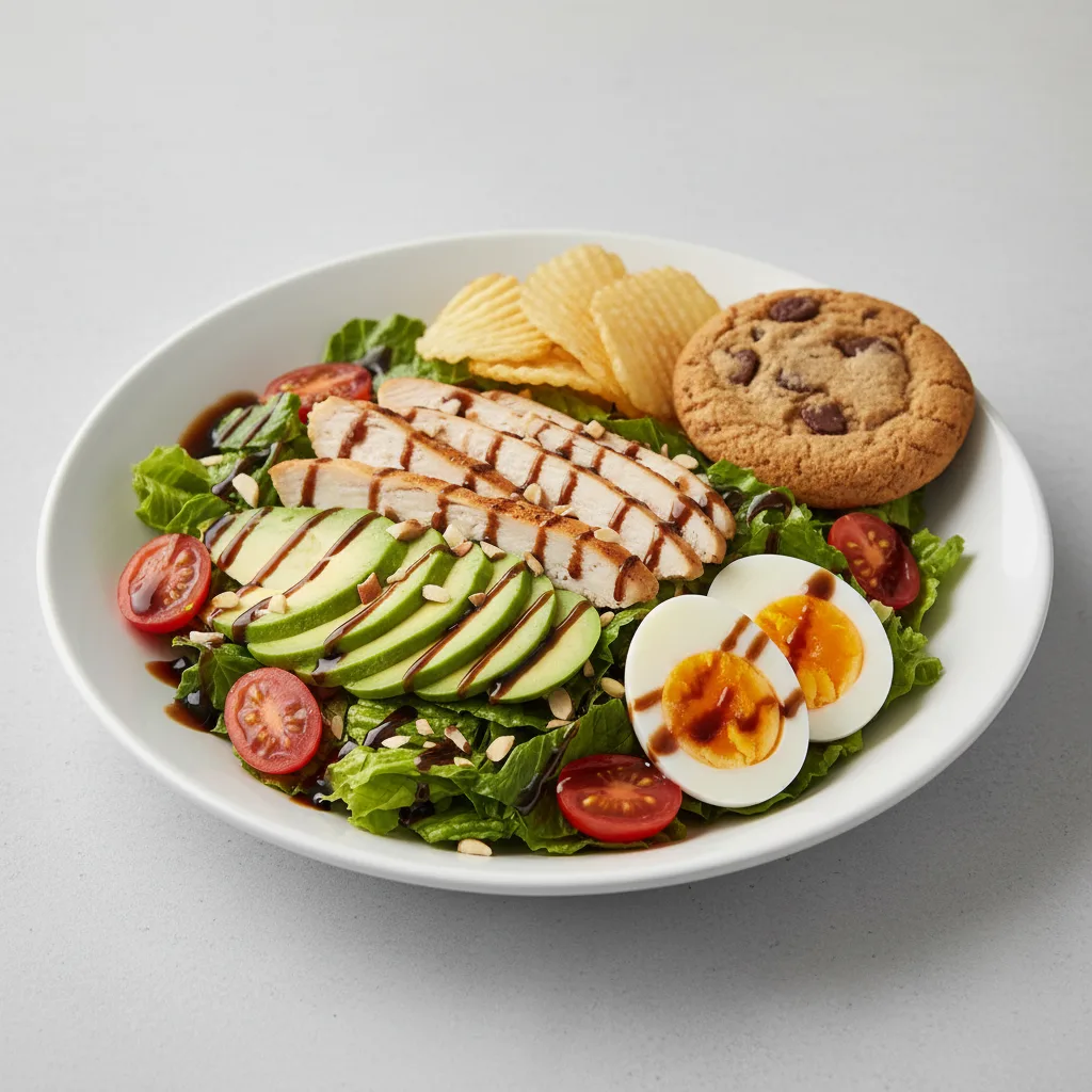 California Cobb Salad with Chips and Cookie California Cobb Salad with Chips and Cookie