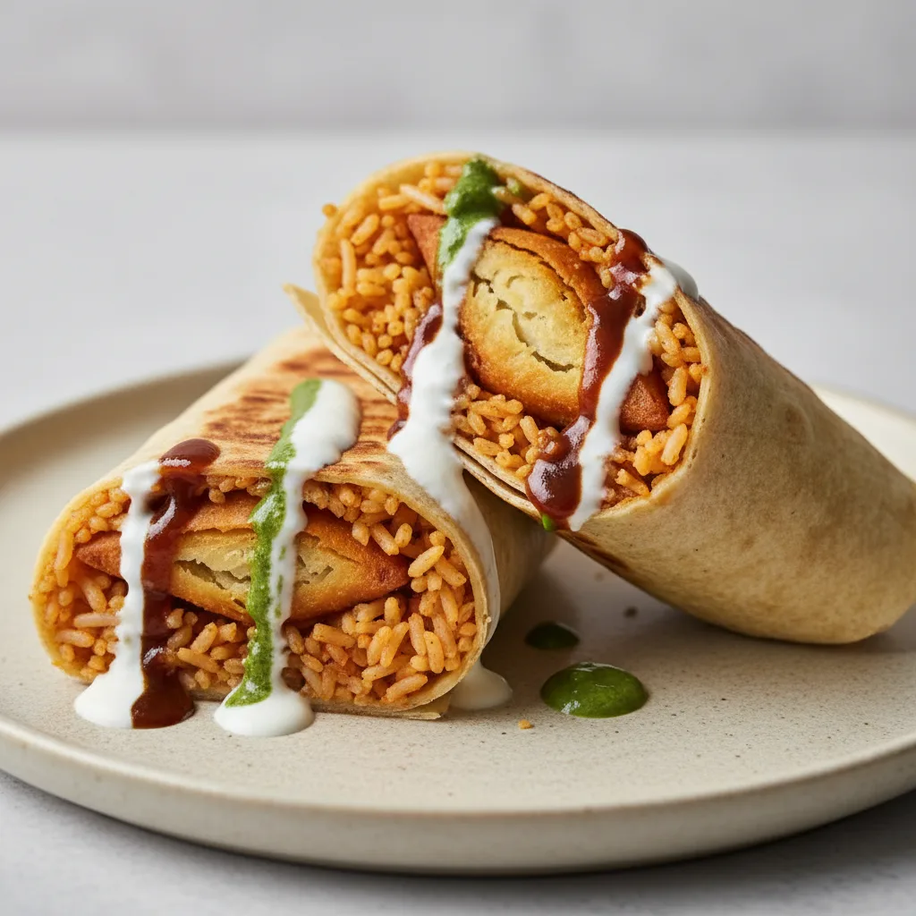 Smash Samosa Burrito