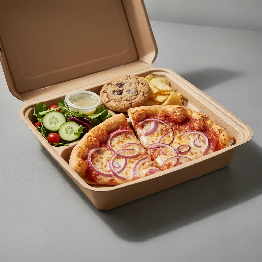 Red Onions Pizza Boxed Lunch - Garden Salad Red Onions Pizza Boxed Lunch - Garden Salad