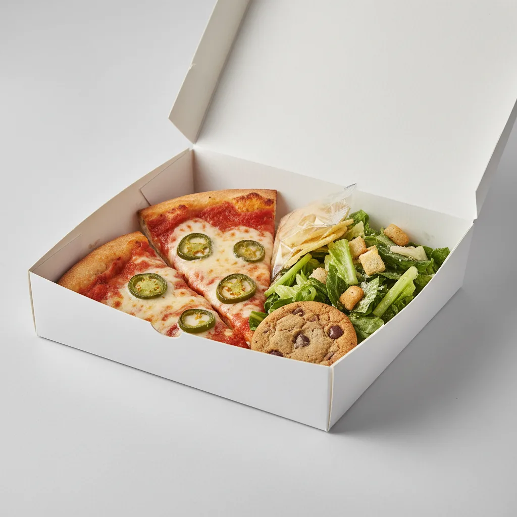 Jalapeños Pizza Boxed Lunch - Caesar Salad Jalapeños Pizza Boxed Lunch - Caesar Salad