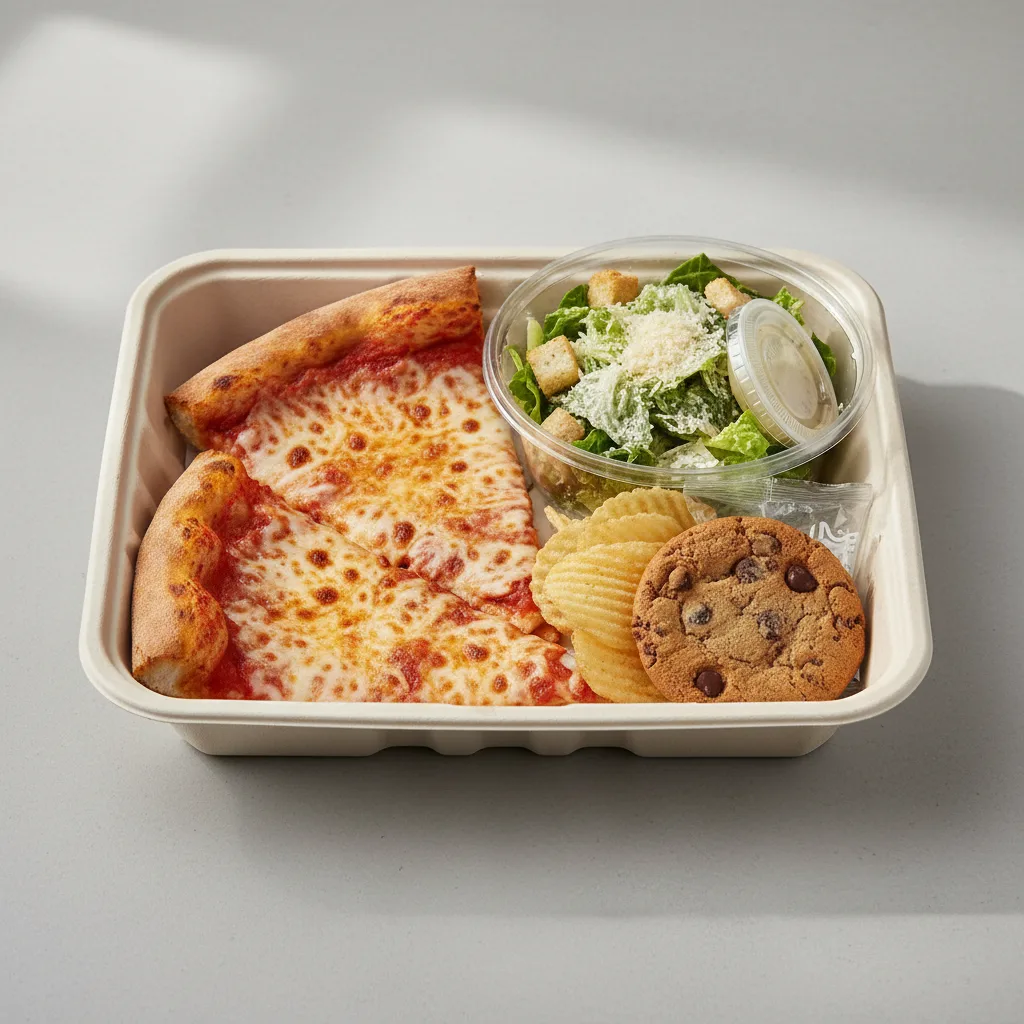 Extra Cheese Pizza Boxed Lunch - Caesar Salad Extra Cheese Pizza Boxed Lunch - Caesar Salad