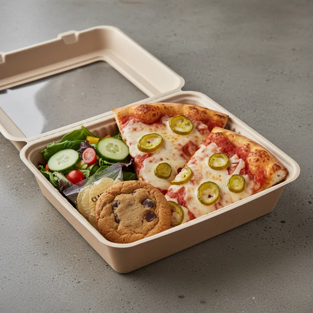 Banana Peppers Pizza Boxed Lunch - Garden Salad Banana Peppers Pizza Boxed Lunch - Garden Salad