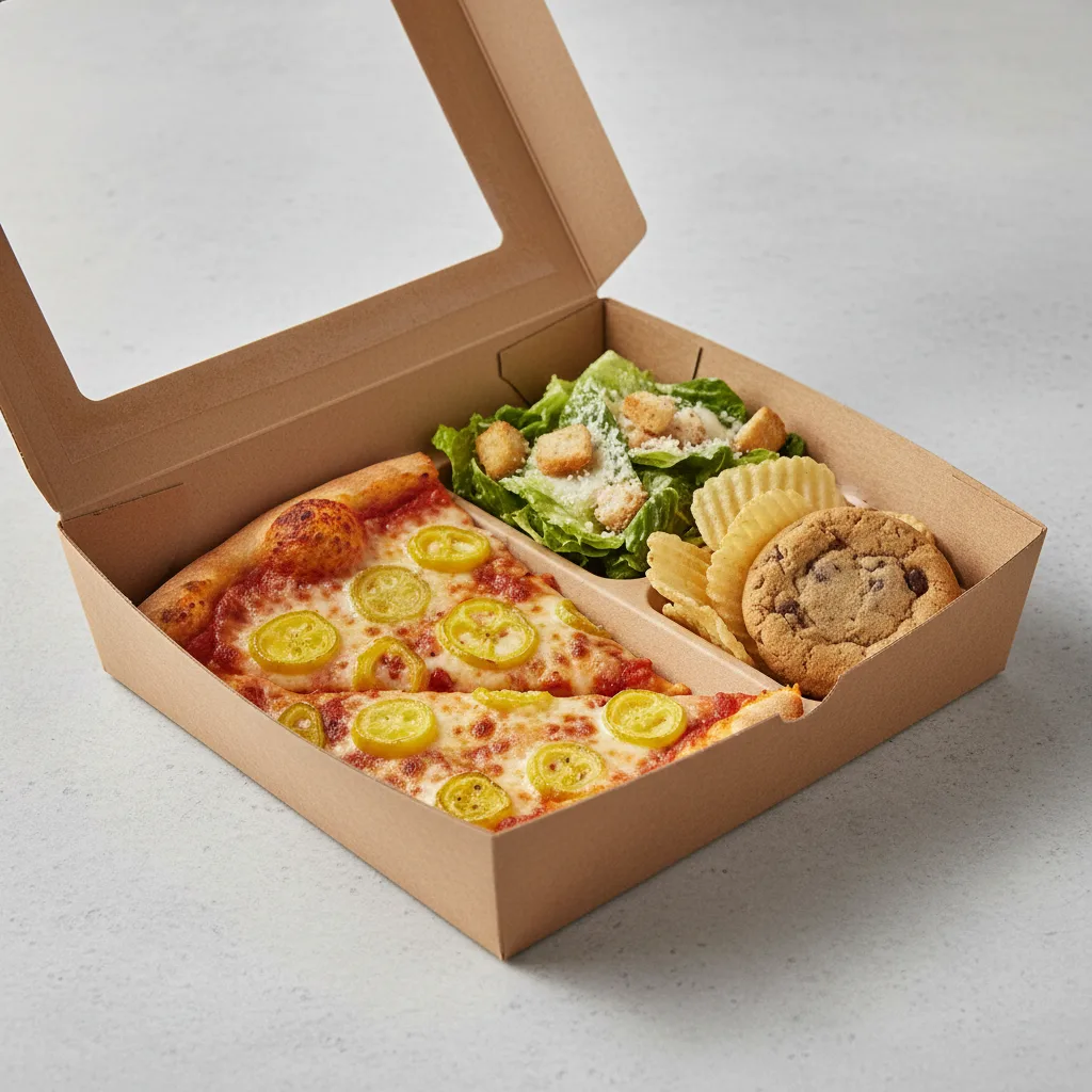 Banana Peppers Pizza Boxed Lunch - Caesar Salad Banana Peppers Pizza Boxed Lunch - Caesar Salad