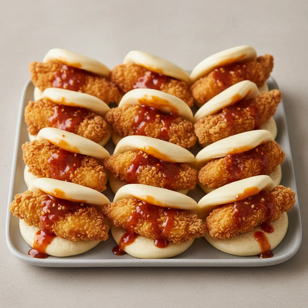 Bao Bun Crispy Tempura Chicken With Firecracker Sauce (10pc) Bao Bun Crispy Tempura Chicken With Firecracker Sauce (10pc)